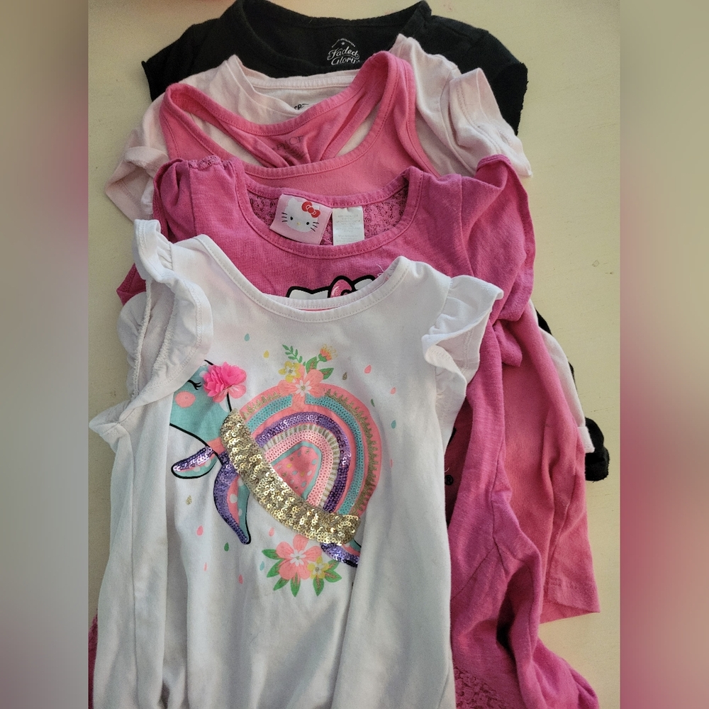 Lot of 5 girls t-shirts